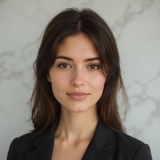 Business leader headshot with professional background